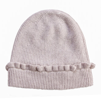 ALASHAN Cashmere Ruffle Ribbed Hat
