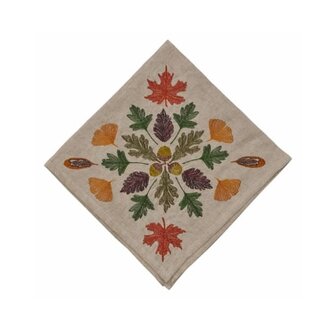 CORAL &TUSK Pressed Leaves Dinner Napkin
