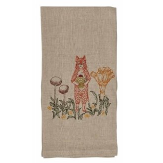 CORAL & TUSK Fox w/ Mushrooms Tea Towel