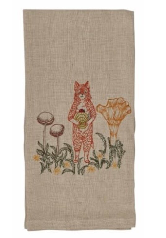 CORAL & TUSK CORAL & TUSK Fox w/ Mushrooms Tea Towel