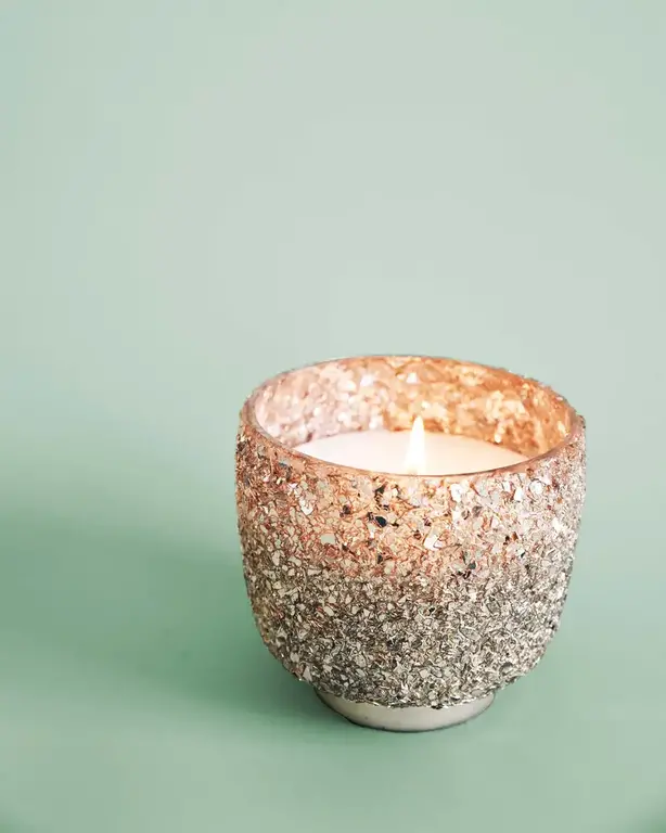 MER-SEA MER-SEA Holiday  Sea Pines Glitter Candle, 10 oz
