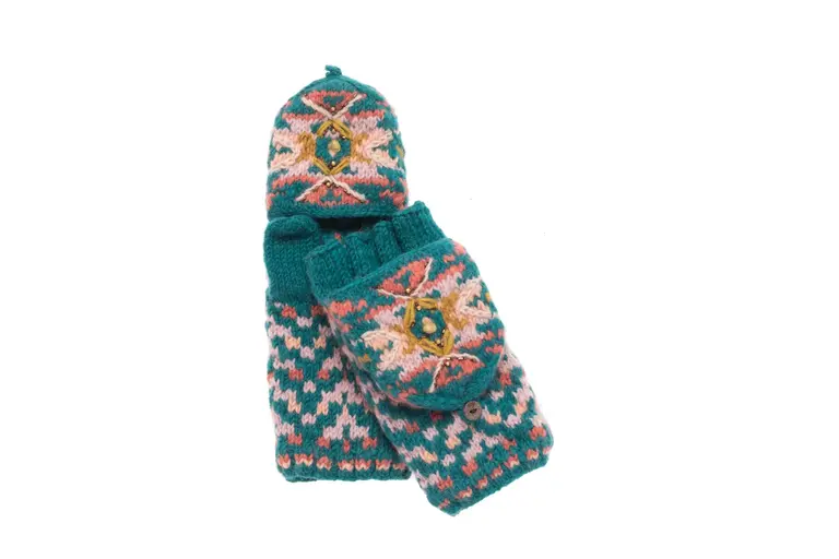 FRENCH KNOT FRENCH KNOT Sedona Convertible Mittens, Teal