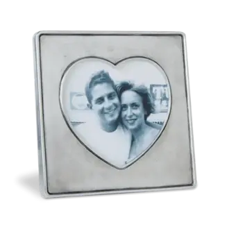 MATCH Pewter Heart in Square Frame