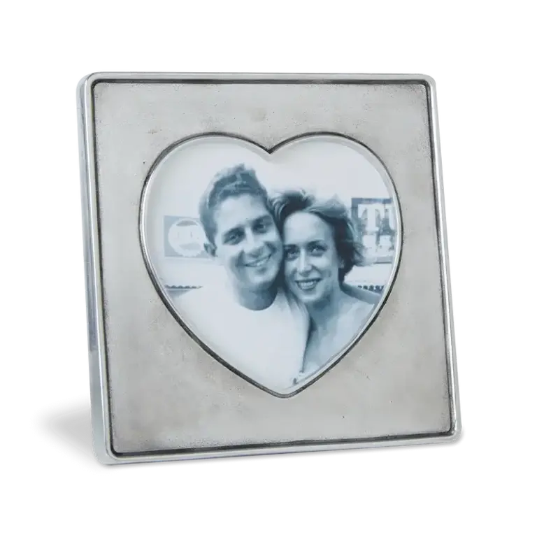 MATCH MATCH Pewter Heart in Square Frame
