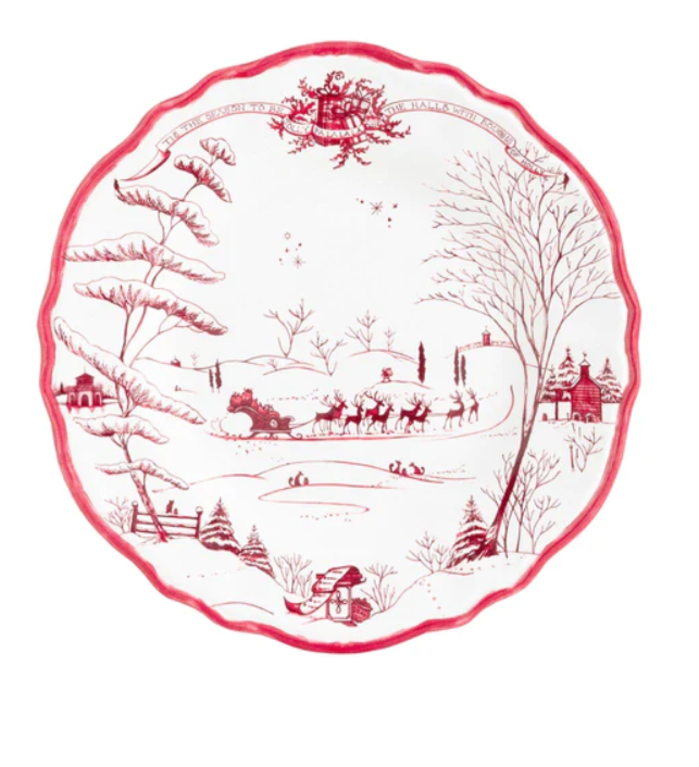 JULISKA JULISKA Country Estate Winter Frolic Melamine Dinner Plate, Set of 4