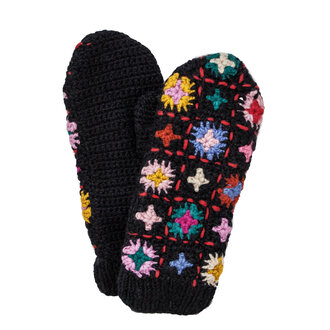 FRENCH KNOT Woodstock Mitten, Black