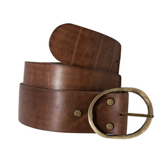 MOTIF 56 Oval Brass Buckle Belt