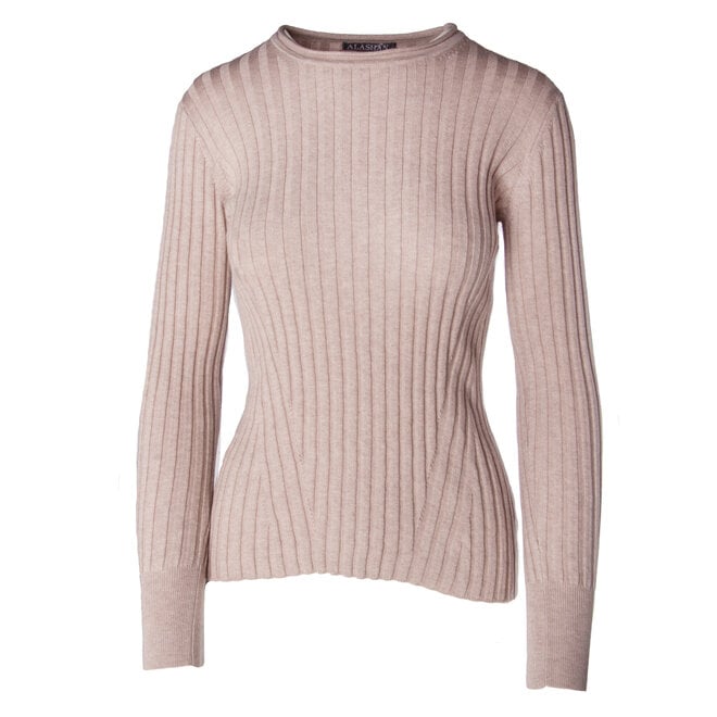 Cotton Cashmere Blend Blair Rib Turtleneck - Alashan Cashmere