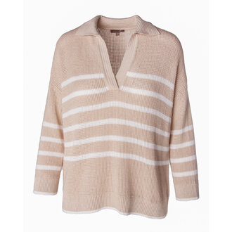 LILLA P Stripe Polo Sweater