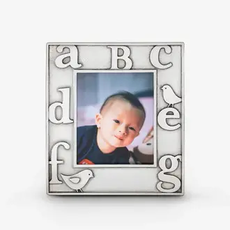 BEEHIVE HANDMADE Handmade Pewter ABC Picture Frame