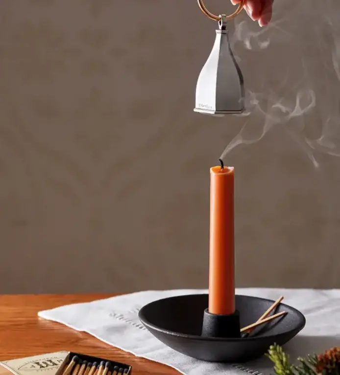 BEEHIVE HANDMADE BEEHIVE HANDMADE PewterCandle Snuffer w/ Brass