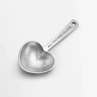 BEEHIVE HANDMADE Handmade Pewter 2 TBS Heart Coffee Scoop