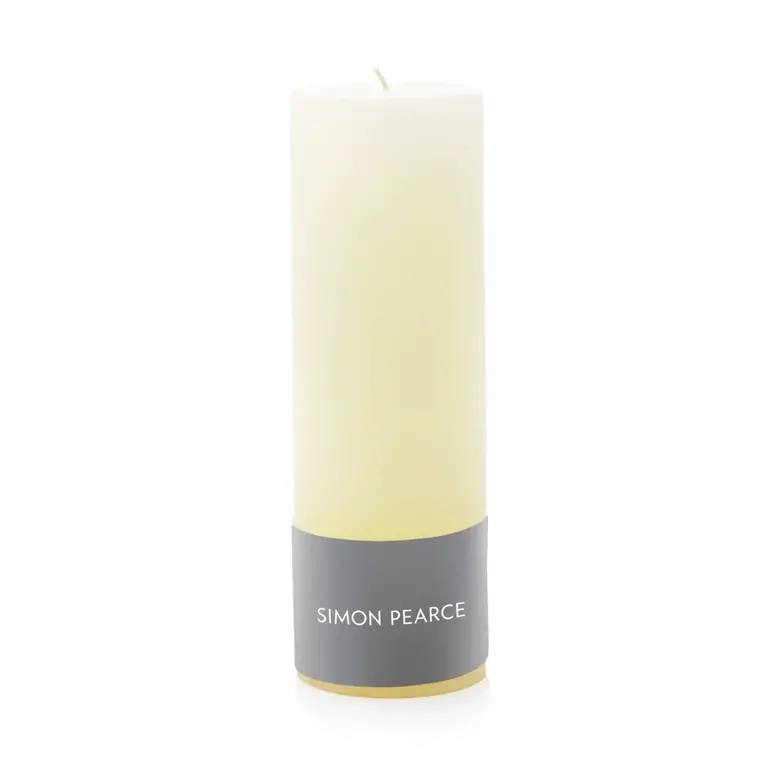 SIMON PEARCE SIMON PEARCE Ivory Pillar Candle, 2x6