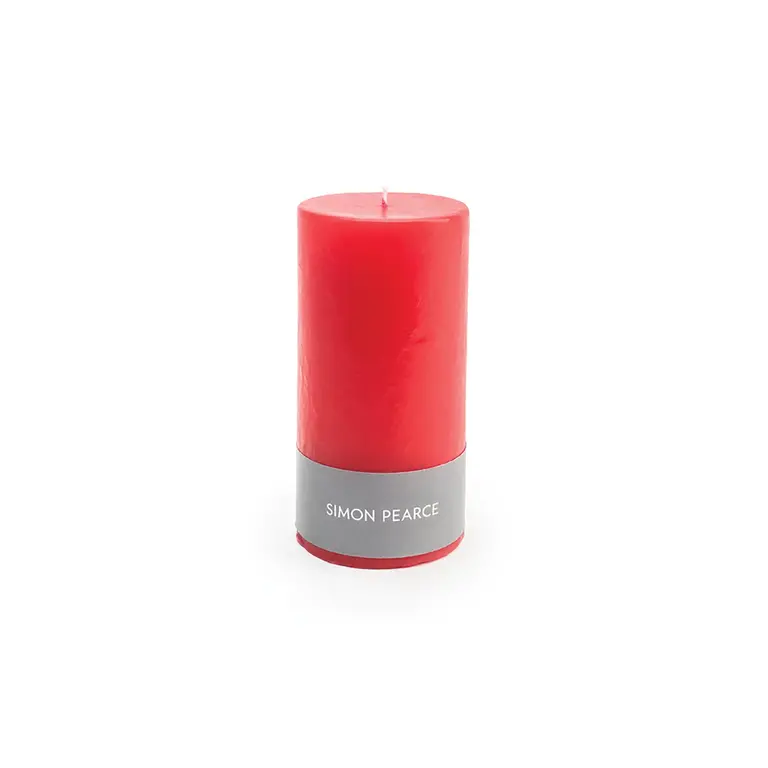SIMON PEARCE SIMON PEARCE Holiday Red Pillar Candle, 3x6