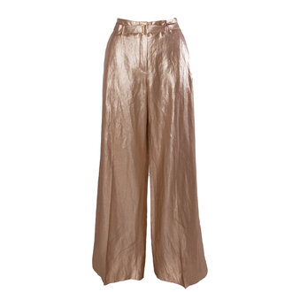 RAFFAELLO ROSSI Anais Foiled Linen Pant