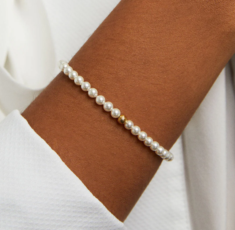 DEAN DAVIDSON DEAN DAVIDSON Mini Pearl Bracelet, 22k Gold Plate