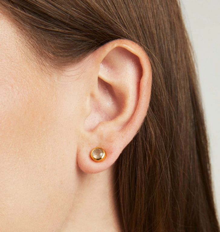 DEAN DAVIDSON DEAN DAVIDSON Signature Small Moonstone Studs, 22k Gold Plate