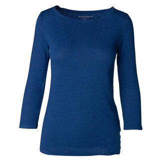 MAJESTIC Stretch Linen 3/4 Sleeve Boatneck