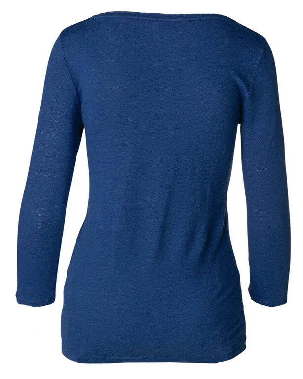 MAJESTIC MAJESTIC Stretch Linen 3/4 Sleeve Boatneck