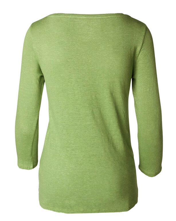 MAJESTIC MAJESTIC Stretch Linen 3/4 Sleeve Boatneck