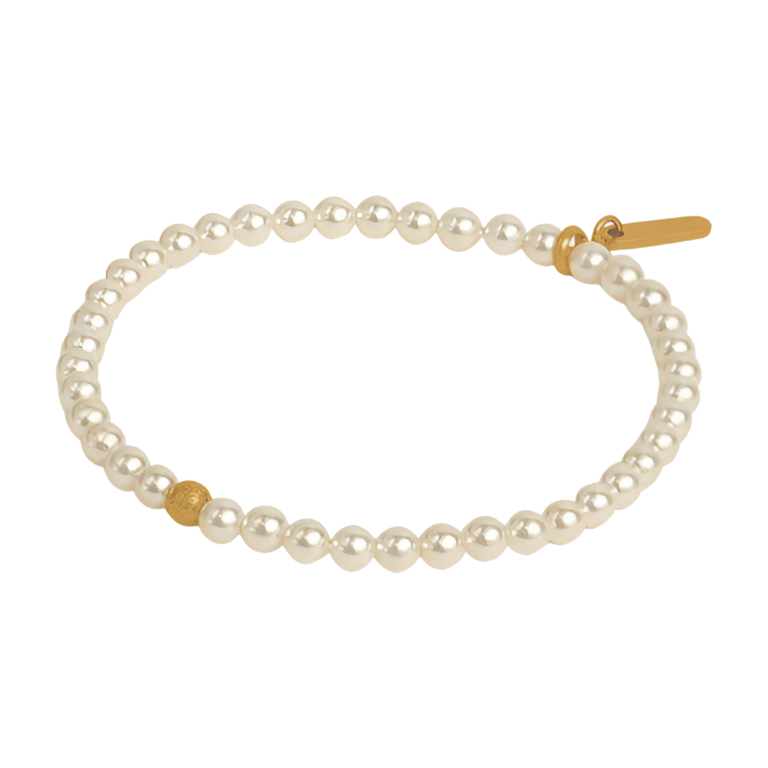 DEAN DAVIDSON DEAN DAVIDSON Mini Pearl Bracelet, 22k Gold Plate