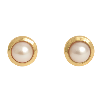 DEAN DAVIDSON Signature Small Pearl Studs, 22k Gold Plate