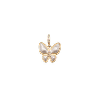 JMNYC DESIGNS 18K Gold and Sterling Silver Petite Butterfly Pendant
