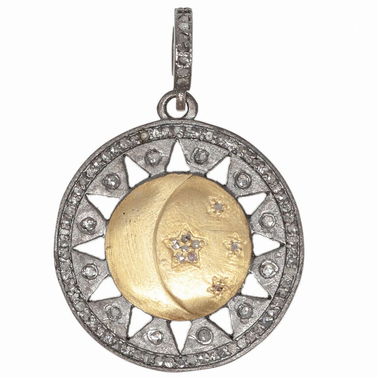 JMNYC DESIGNS JMNYC DESIGNS Two Tone Sun & Moon Pendant