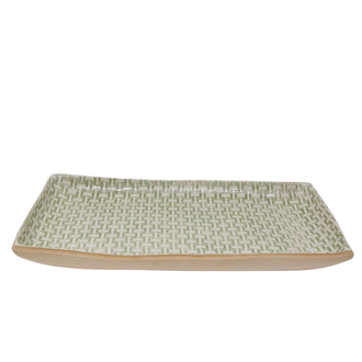 TERRAFIRMA Medium Stacking Tray, Wicker, Citrus
