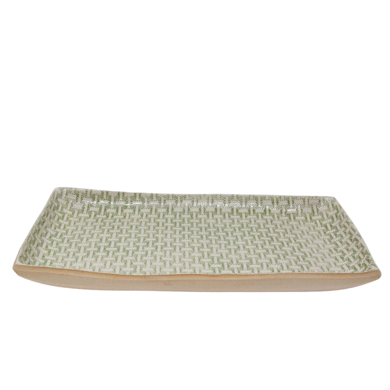 TERRAFIRMA TERRAFIRMA Medium Stacking Tray, Wicker, Citrus, 9425221