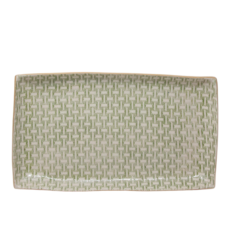 TERRAFIRMA TERRAFIRMA Medium Stacking Tray, Wicker, Citrus, 9425221