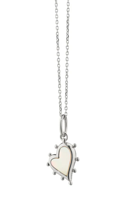 MONICA RICH KOSANN MONICA RICH KOSANN Petite Mother of Pearl Sterling Silver Heart Necklace