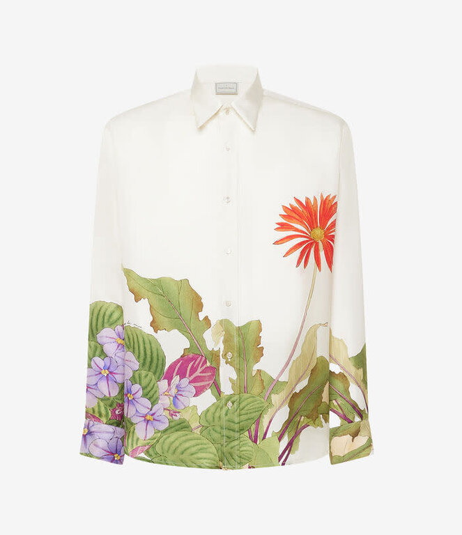 PIERRE-LOUIS MASCIA PIERRE-LOUIS MASCIA Long Sleeve Italian Silk Shirt