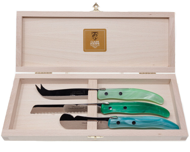 CLAUDE DOZORME CLAUDE DOZORME 3 Piece Breakfast Set in Green Multi