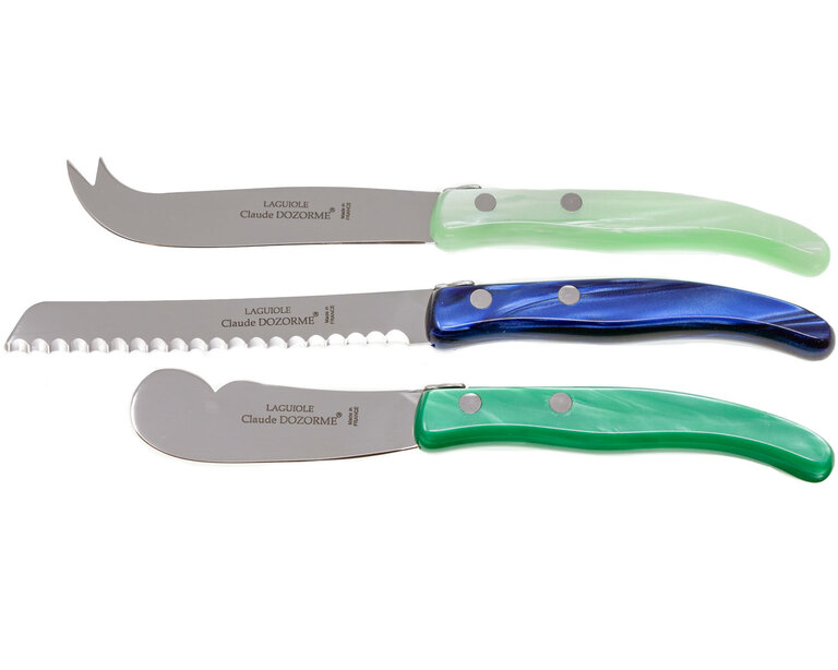 CLAUDE DOZORME CLAUDE DOZORME  3 Piece Breakfast Set in blue and green