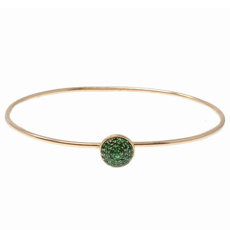 SYNA Candy Tsavorite Garnet Bauble Bangle Bracelet