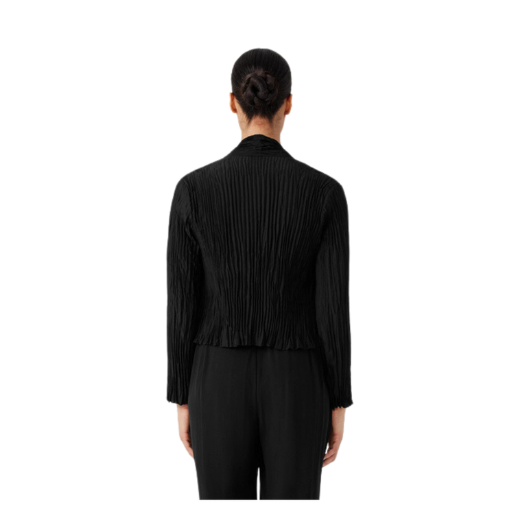EILEEN FISHER EILEEN FISHER Crushed Silk High Collar Jacket