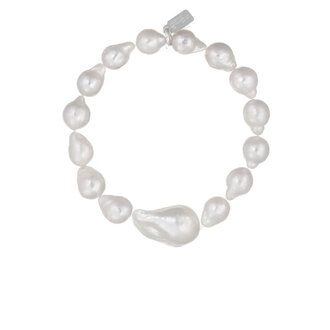 MARGO MORRISON Petite and Large Baroque Pearl Stretch Bracelet