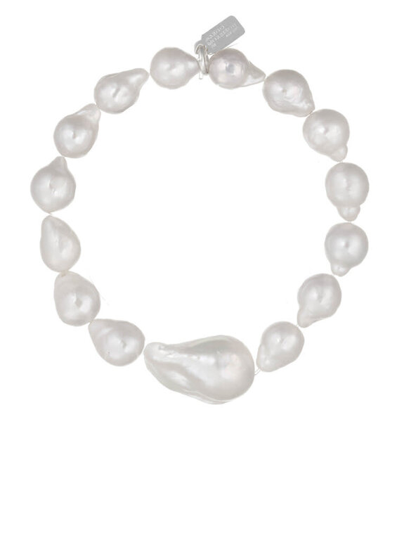 MARGO MORRISON MARGO MORRISON Petite and Large Baroque Pearl Stretch Bracelet