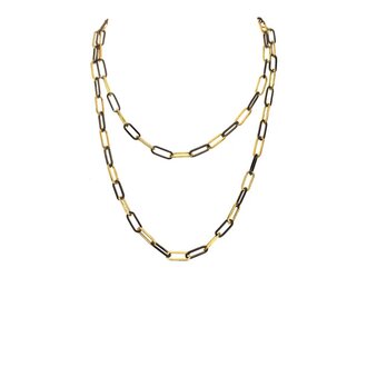 MARGO MORRISON 2-Tone Italian Paper Clip chain