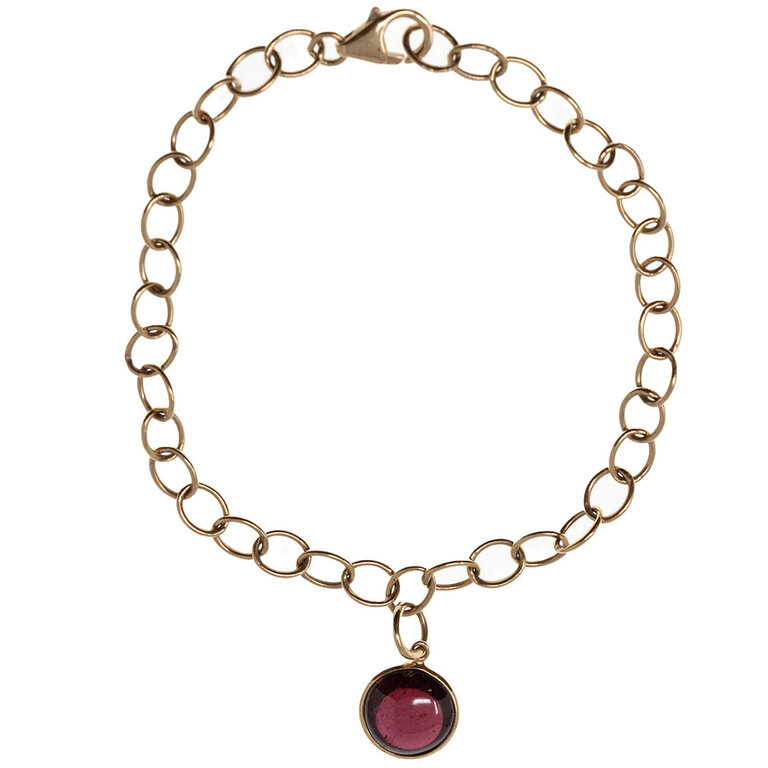 SYNA SYNA 10mm Rhodolite Garnet Chakra Bracelet