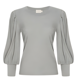 NATION LTD Loren Smocked Peasant Tee