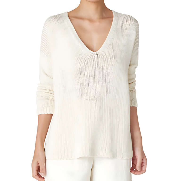 EILEEN FISHER EILEEN FISHER Organic Cotton V-Neck Pullover