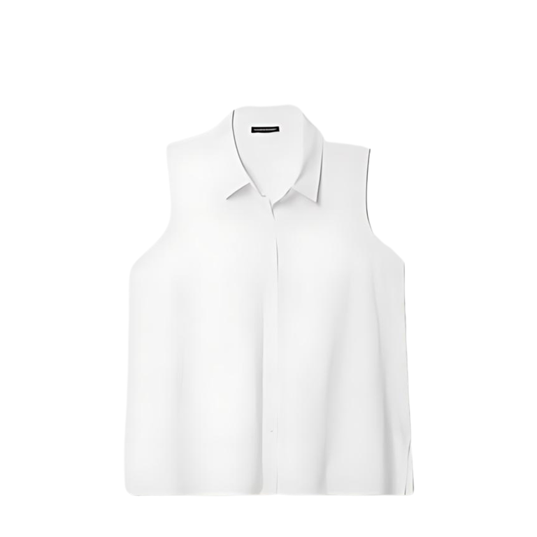 EILEEN FISHER EILEEN FISHER Silk Sleeveless Button Down Shirt