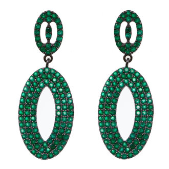MARGO MORRISON Green Onyx Post Drop Earrings