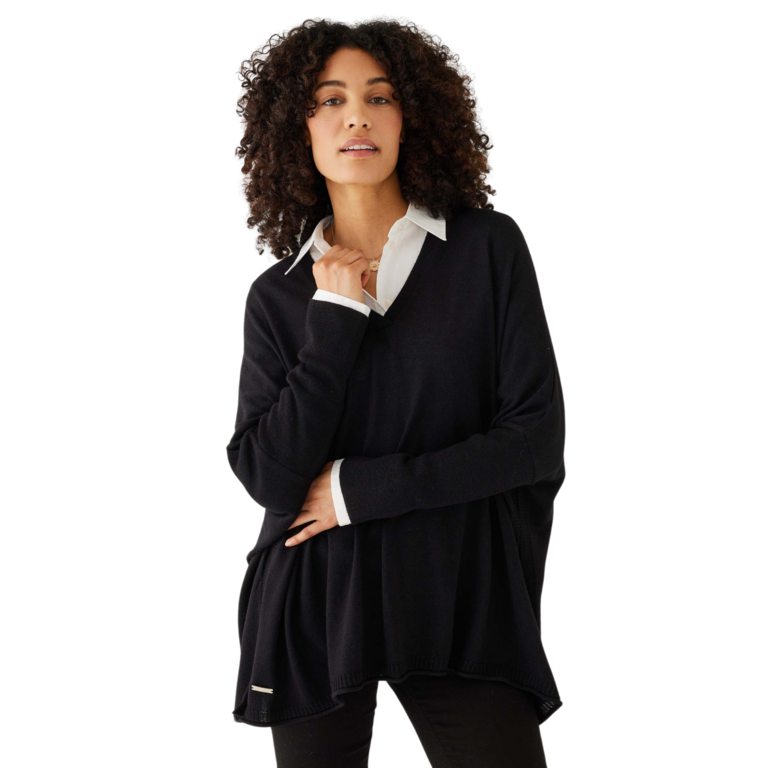 MERSEA MERSEA Catalina V-Neck Sweater, Black