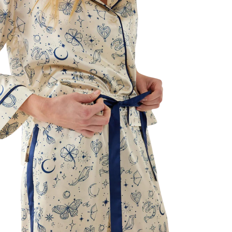 MERSEA MER-SEA Satin Sailors Pajama Set