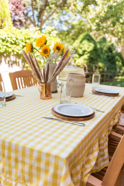 GALLEY & FEN GALLEY & FEN Ruffled Gingham Tablecloth