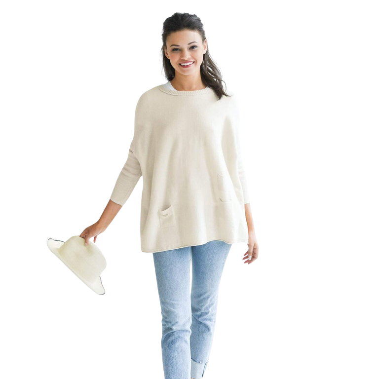 MERSEA MERSEA Catalina Crewneck Traveler Sweater- Sand