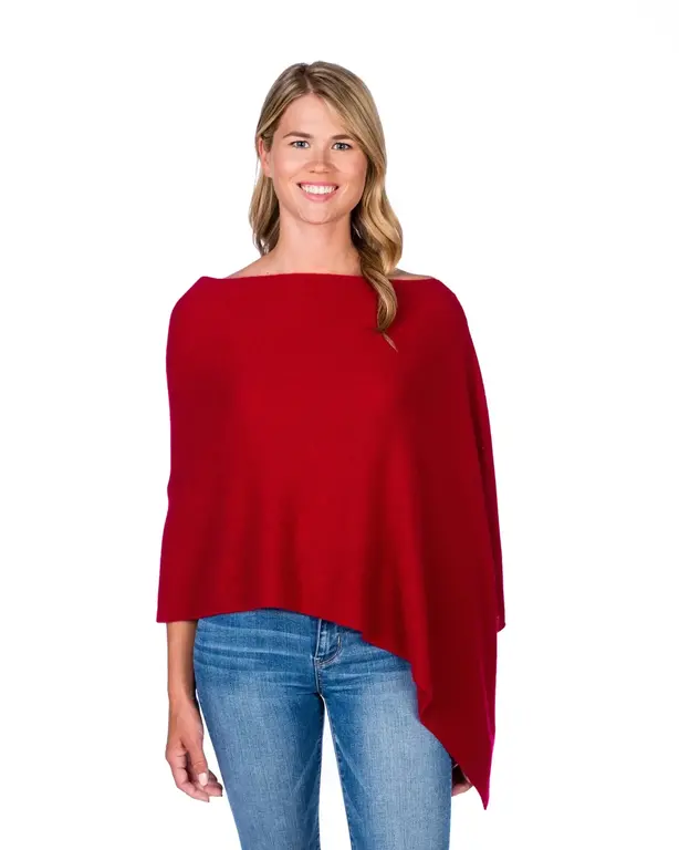 ALASHAN ALASHAN Cashmere Topper, Red Velvet